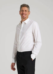 American Tall Discount | Oskar Easy Care Dress Shirt for Tall Men in Bright White