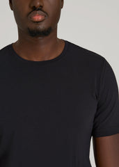 American Tall Outlet | The Essential Slim Fit Crewneck Tee for Tall Men in Black