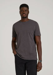 American Tall Online Shop | REGULAR-FIT Slub Tee for Tall Men in Charcoal