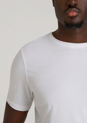American Tall Outlet | The Essential Slim Fit Crewneck Tee for Tall Men in White