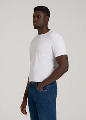 American Tall Outlet | The Essential Slim Fit Crewneck Tee for Tall Men in White