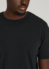 American Tall Discount | REGULAR-FIT Slub Tee for Tall Men in Black