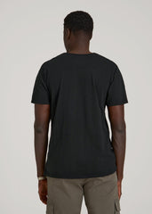 American Tall Discount | REGULAR-FIT Slub Tee for Tall Men in Black