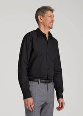American Tall Sale | Oskar Easy Care Dress Shirt for Tall Men in Black