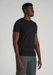 American Tall Outlet | The Essential Modern Fit Crewneck Tee for Tall Men in Black