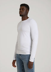 American Tall Outlet | The Essential Slim Fit Long Sleeve Tee for Tall Men in White