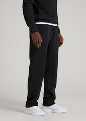 American Tall Discount | Core Motion Fleece Straight Leg Sweatpants for Tall Men in Black