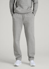 American Tall Outlet | Core Motion Fleece Straight Leg Sweatpants for Tall Men in Heathered Grey