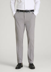 American Tall Online Shop | Flex Tech Suit Pants for Tall Men in Ice Grey Nailhead