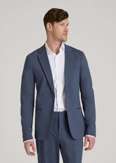 American Tall Sale | Flex Tech Suit Jacket for Tall Men in Medium Blue Nailhead