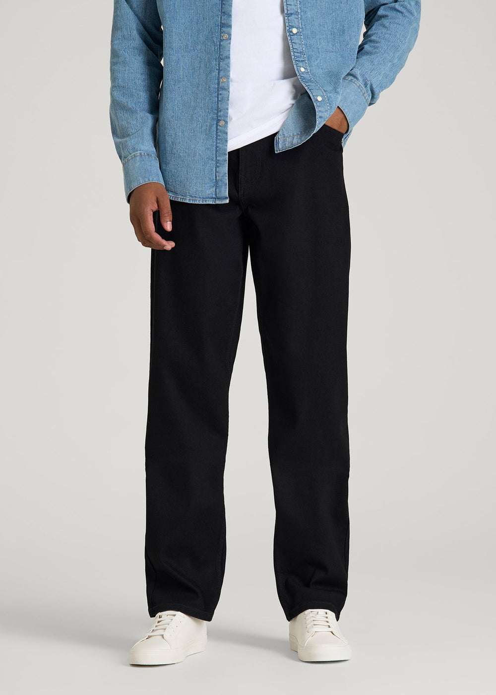 American Tall Outlet | Mason Relaxed Fit Jeans for Tall Men in Optimum Black