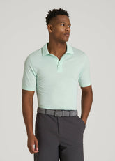 American Tall Online Shop | Performance Vented Golf Polo for Tall Men in Opal Blue