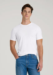American Tall Sale | The Everyday Regular Fit Crewneck T-Shirt for Tall Men in White