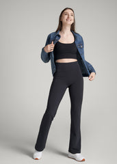 American Tall Discount | Balance Flare Yoga Pants for Tall Women in Black
