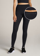 American Tall Outlet | Active Leggings with Pockets for Tall Women in Black