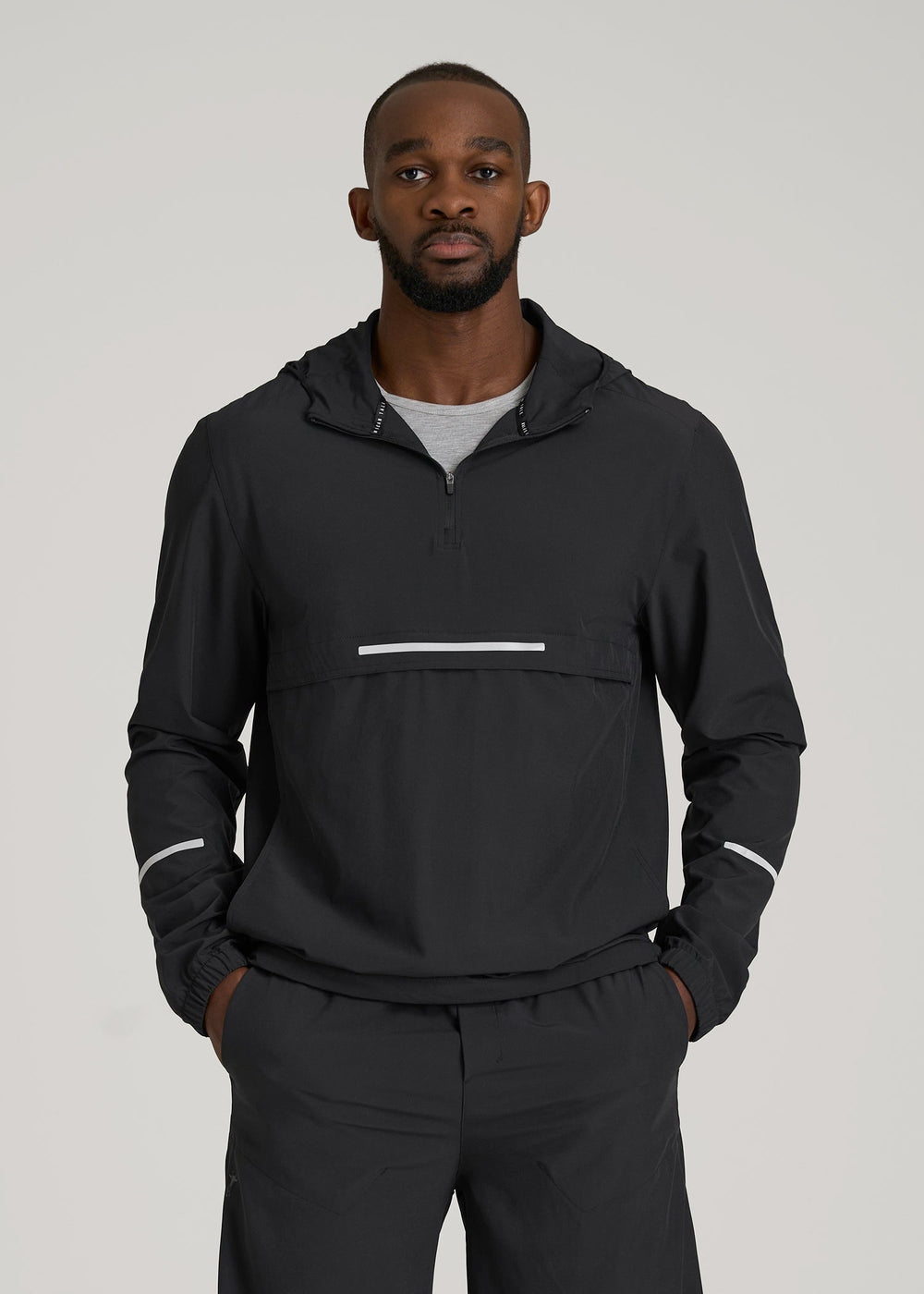 American Tall Sale | Featherweight Packable Anorak for Tall Men in Black