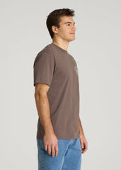 American Tall Online Shop | Crest Graphic Tee for Tall Men in Brown