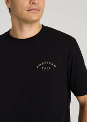 American Tall Sale | Giraffe Graphic Tee for Tall Men in Black