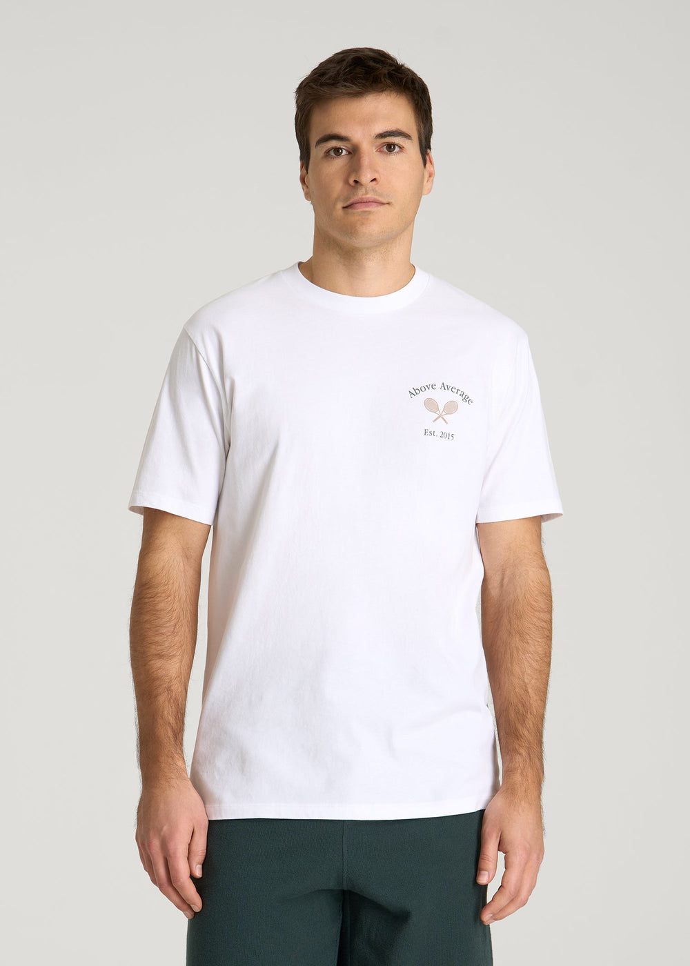 American Tall Outlet | Country Club Graphic Tee for Tall Men in White