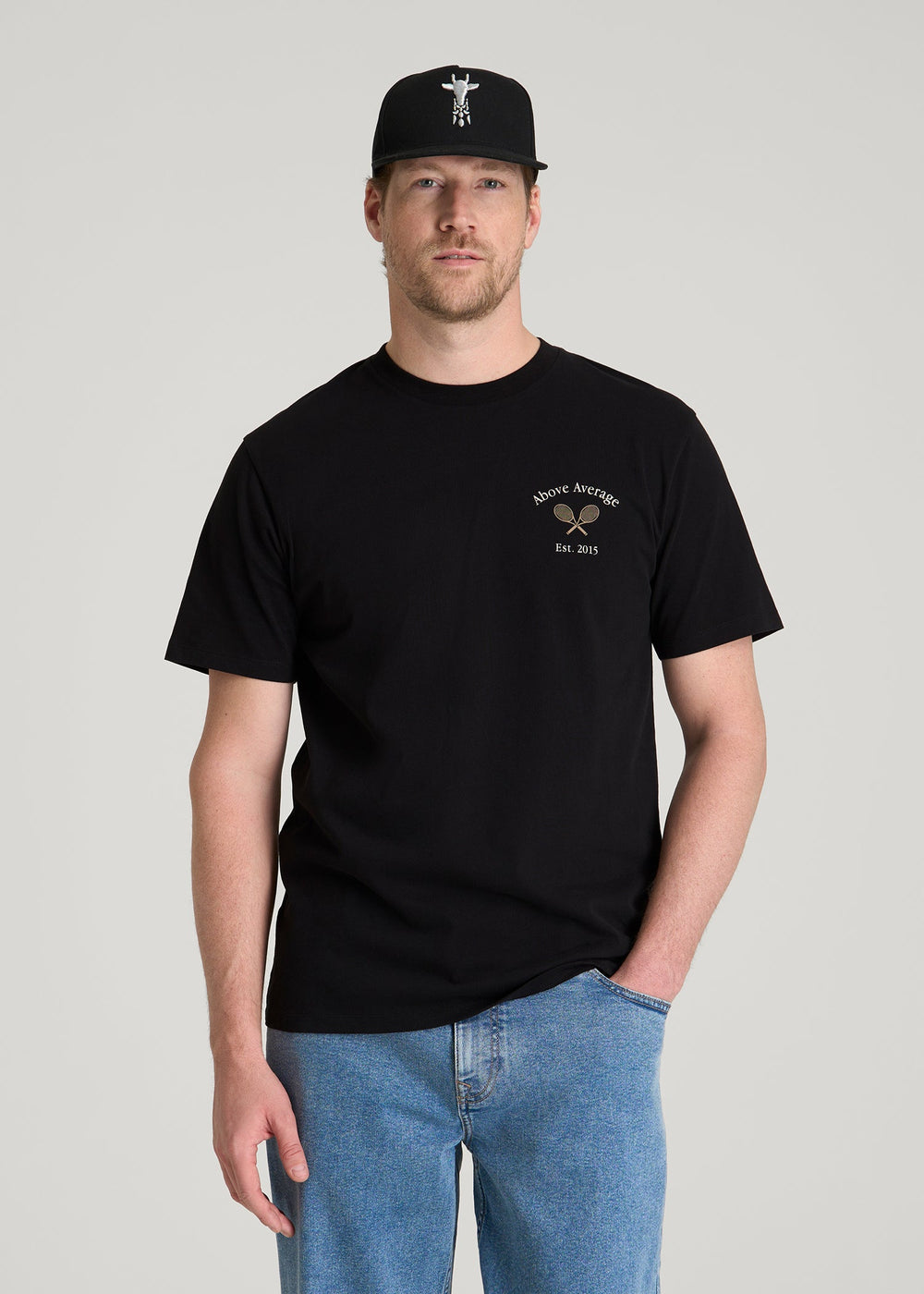 American Tall Online Shop | Country Club Graphic Tee for Tall Men in Black