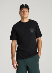 American Tall Online | Crest Graphic Tee for Tall Men in Black