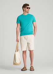 American Tall Online Shop | The Essential Modern Fit Crewneck Tee for Tall Men in Baltic Turquoise