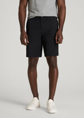 American Tall Online | Stretch Hybrid Shorts for Tall Men in Deep Black