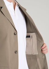 American Tall For Sale | Stretch Commuter Chino Sport Coat for Tall Men in Dusty Khaki