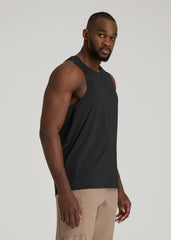 American Tall Online Shop | Perforated Training Singlet for Tall Men in Black
