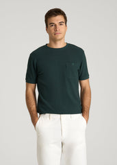American Tall Online | Terry Cotton Pocket Tee for Tall Men in Emerald