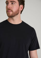American Tall Online Shop | Core Cotton Crewneck Tee for Tall Men in Black