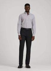 American Tall Discount | Traveler Stretch Dress Shirt in Grey Mini Plaid