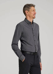 American Tall Online | Traveler Stretch Dress Shirt in Charcoal Micro Check