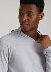 American Tall Online | A.T. Performance Training Hoodie for Tall Men in Light Silver