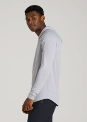 American Tall Online | A.T. Performance Training Hoodie for Tall Men in Light Silver