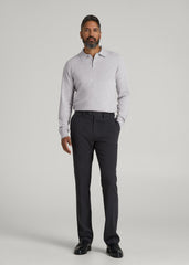 American Tall Outlet | Polo Sweater for Tall Men in Light Grey