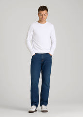 American Tall For Sale | The Essential Modern Fit Crewneck Long Sleeve Tee for Tall Men in White