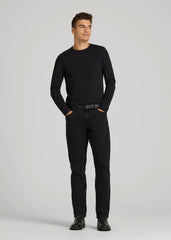 American Tall Online Shop | The Essential Modern Fit Crewneck Long Sleeve Tee for Tall Men in Black