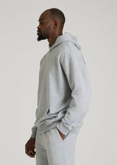 American Tall Online Shop | Everyday French Terry Popover Hoodie for Tall Men in Grey Mix