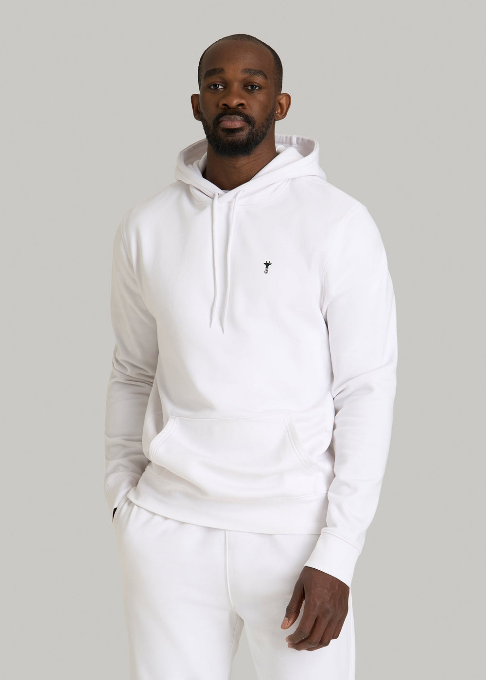 American Tall For Sale | Core Motion Fleece Popover Hoodie for Tall Men in White