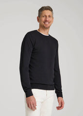 American Tall Discount | Everyday Crewneck Sweater for Tall Men in Black