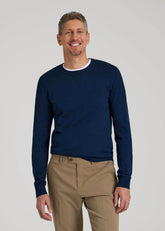 American Tall Online | Everyday Crewneck Sweater for Tall Men in Patriot Blue