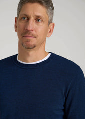 American Tall Online | Everyday Crewneck Sweater for Tall Men in Patriot Blue