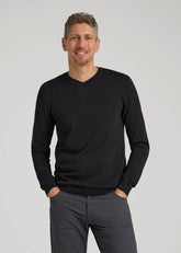American Tall Outlet | Everyday V-Neck Sweater for Tall Men in Black