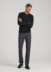American Tall Outlet | Everyday V-Neck Sweater for Tall Men in Black