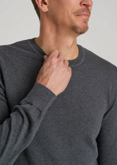 American Tall For Sale | Everyday Crewneck Sweater for Tall Men in Charcoal Mix