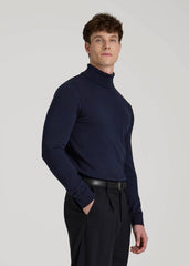 American Tall For Sale | Turtleneck Sweater for Tall Men in Patriot Blue