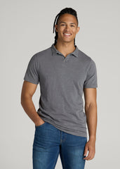 American Tall Online Shop | Slub Polo Shirt for Tall Men in Slate