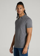 American Tall Online Shop | Slub Polo Shirt for Tall Men in Slate