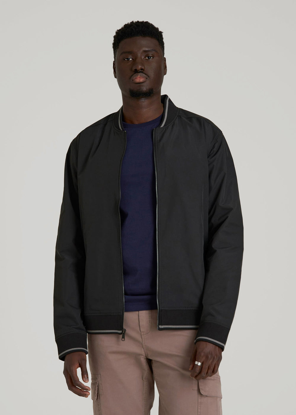 American Tall For Sale | A.T. Bomber Jacket for Tall Men in Black